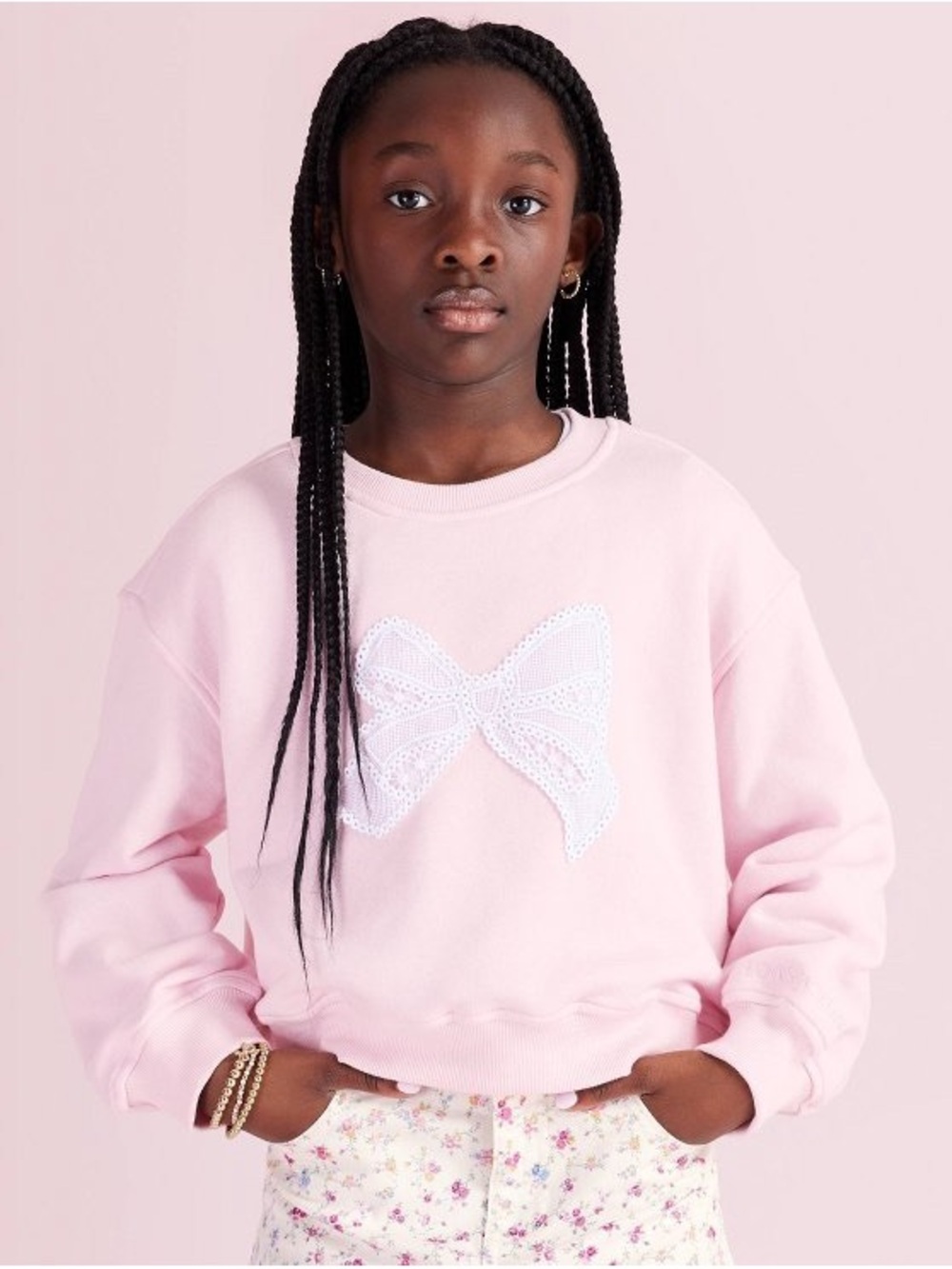 IN-HAND | LoveShackFancy x Target Ella French Terry Bow Appliqué Sweatshirt